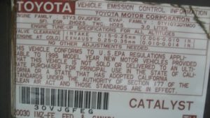 Toyota Camry: VIN Decoder